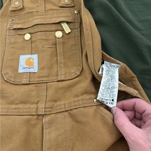 Men’s Carhartt Bib oOveralls R41-BRN Quilt Lined 30x32